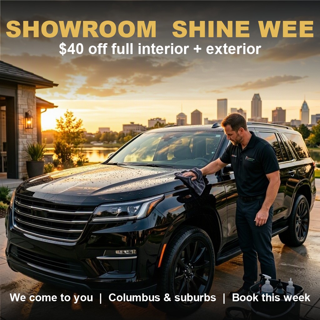 Sample promo graphic for an auto detailer's showroom shine week